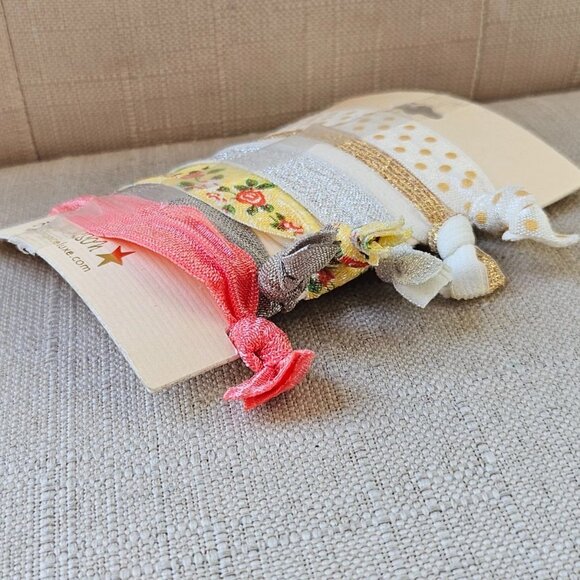 France Luxe Hair Ties Multi Color Set of 6 Hair Bands L. Erickson Pony Tail Tie - Picture 7 of 11